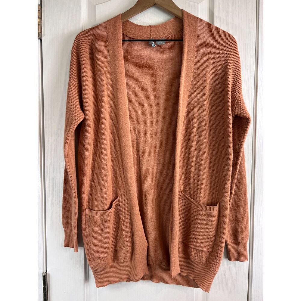 Sky & Sparrow Anthropologie Women's Waffle Knit Cardigan Pockets Size XS